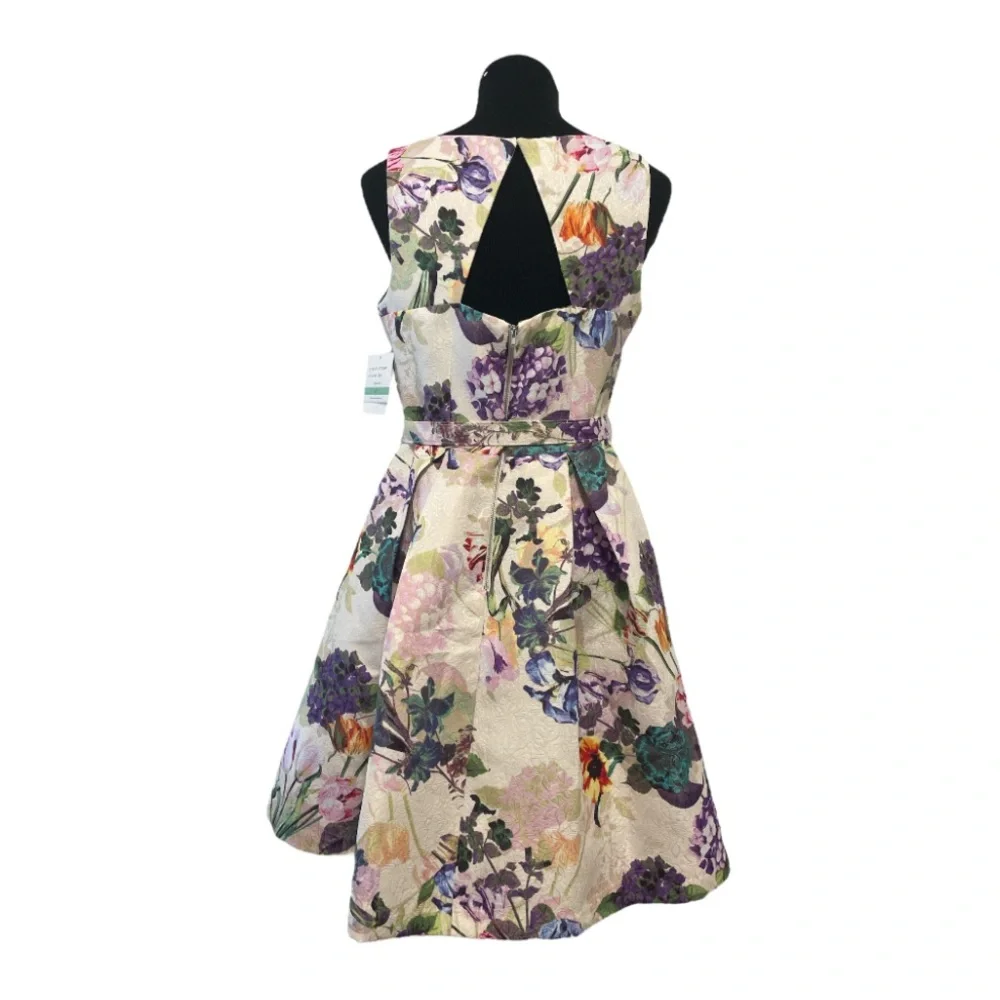 Dani & Nicole Lavender Cream Floral Dress - Picture 2 of 4